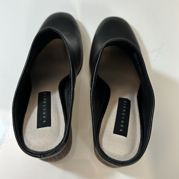 Sanctuary Boss Black Leather Mules Size 7 - Picture 10 of 14